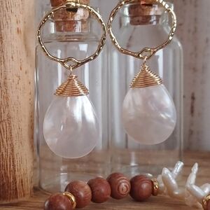 Mother Of Pearl Stud Earrings